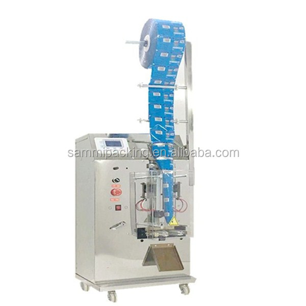 3 Side Seal Small Vertical Packaging Machine , Automatic Sauce Pouch Packing Machine