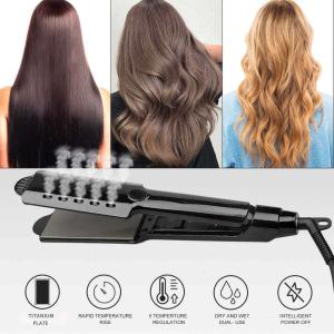 China Adjustable 65W 44mm Titanium Plate Hair Straightener LED Five Light wholesale