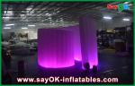 Advertising Booth Displays Blue Inflatable Advertising Led Spiral Party Event