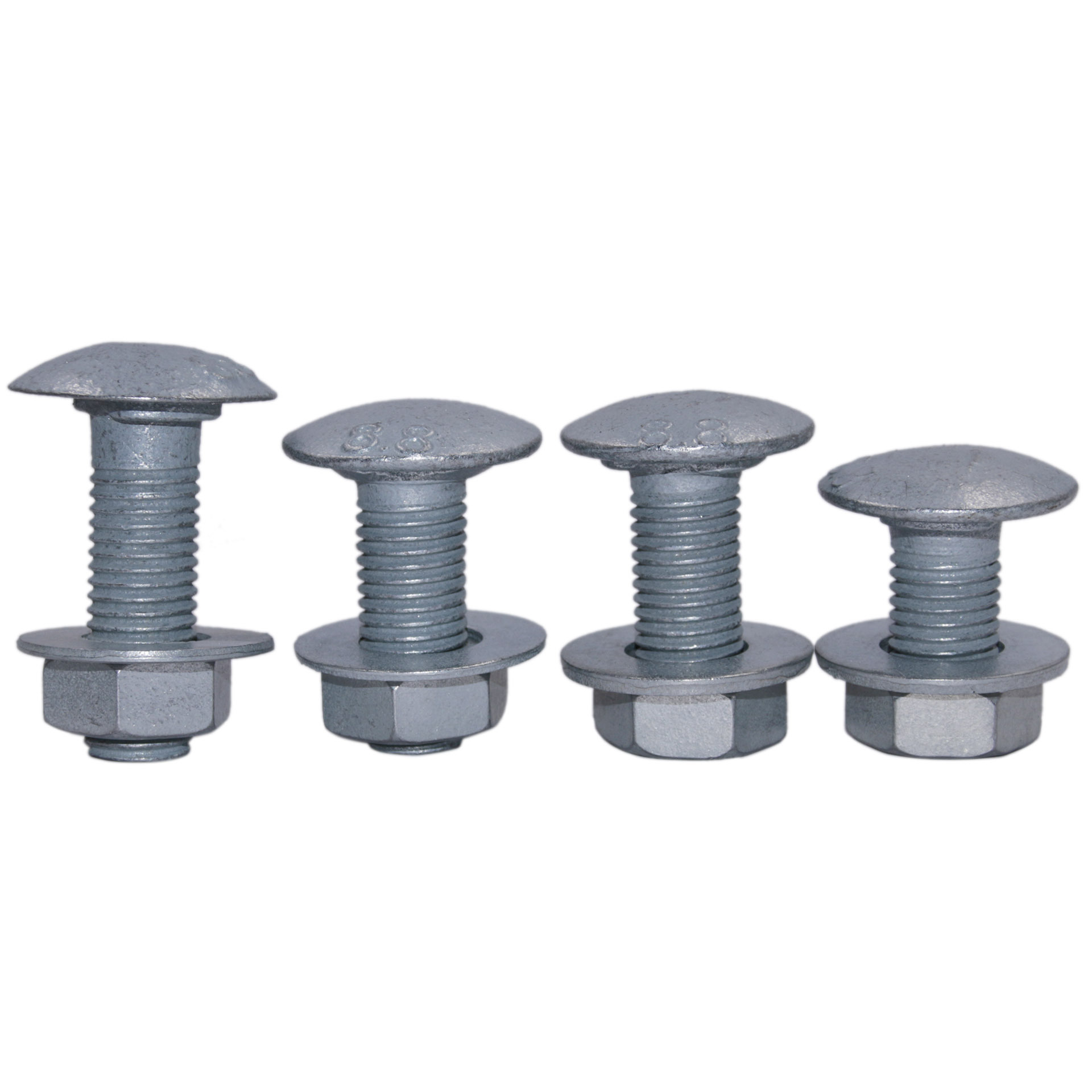 Highway Guardrail Round Head Hot Dip Galvanized Bolt for Roadway Safety Standards