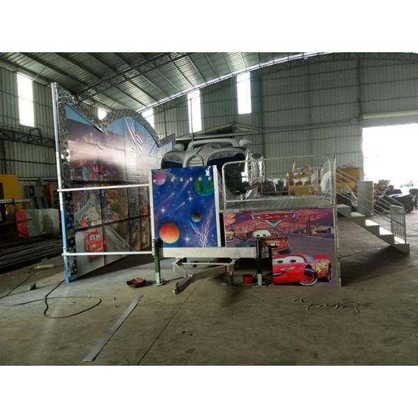 Colorful Painting Mini Flying Car Rides , FRP Material Amusement Park Rides Games