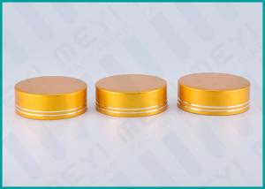 China Matt Gold Lined Aluminum Screw Top Caps 38/410 For Health Care Products Containers wholesale
