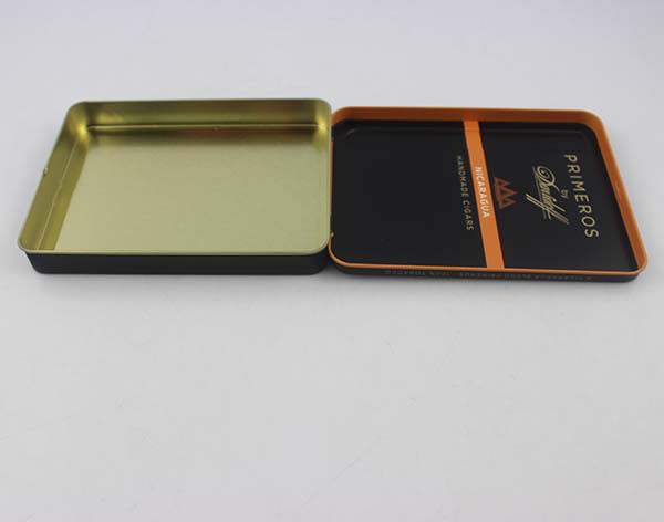 Tinplate Black Cigarette Tin Box CYMK Printing Thickness 0.2mm