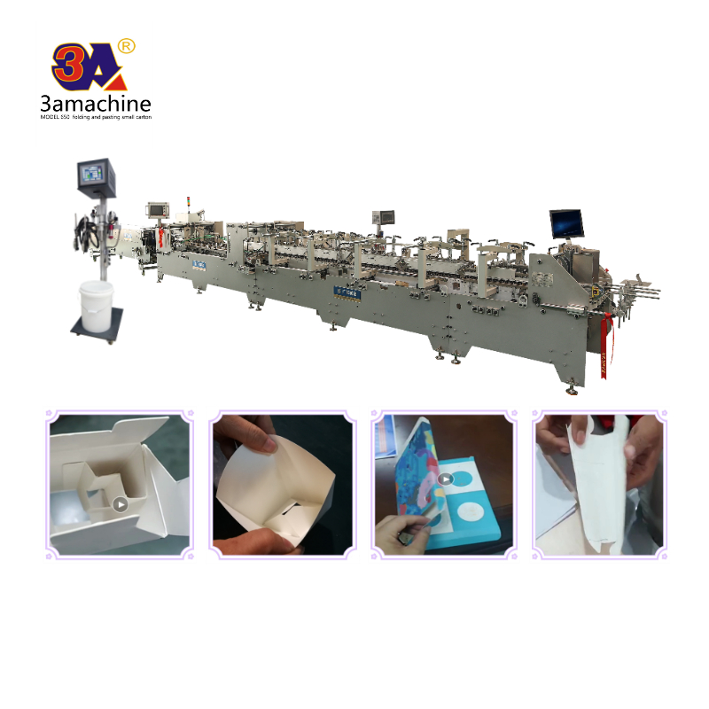 Folder Gluer Machine for Hard Cover Book Making Incorporating Water Soluble Cold Glue