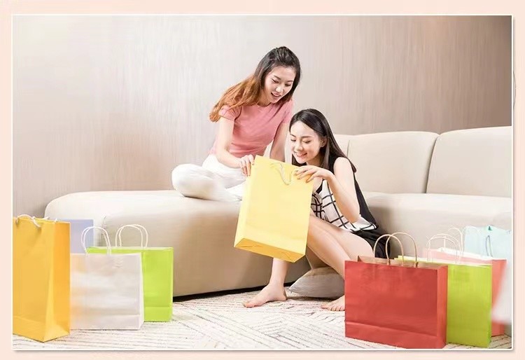 28.5*8*40cm Pink Paper Bags Custom Logo