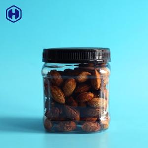 China Empty Clear Square Wide Mouth Plastic Jars Dried Nuts Packaging wholesale