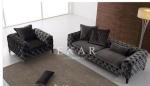 Tufted Velvet Button Couch Living Room Sofa ZZ-M344