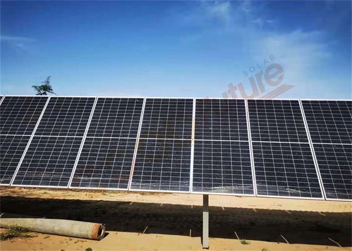 Axial Single Axis Solar Tracking System Mono Row East West Tracking Model