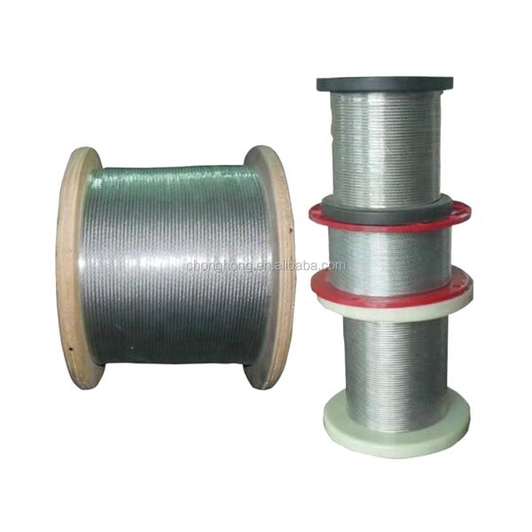 1x7 1x19 7x19 7x7 Inox Cable 316 Steel Cable Ropes Wire Stainless Steel Wire Rope with Polished Finish and Low C Content