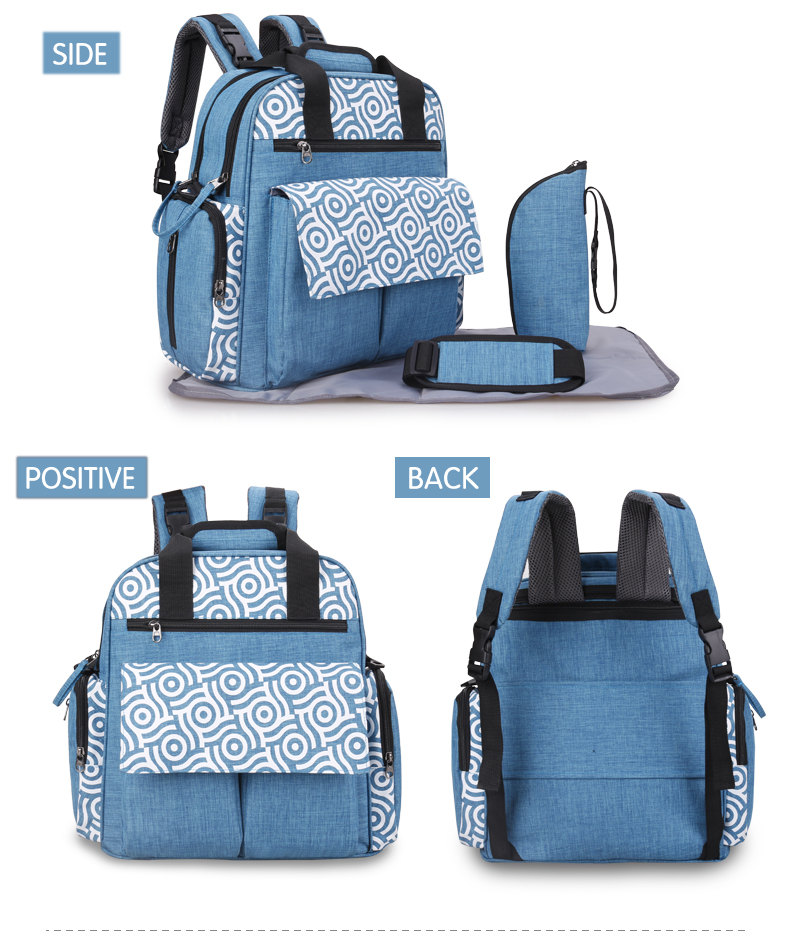 Large Capacity Maternity Mummy Diaper Bag Multi-functional Travel Backpack with Stroller Strap with Changing Station