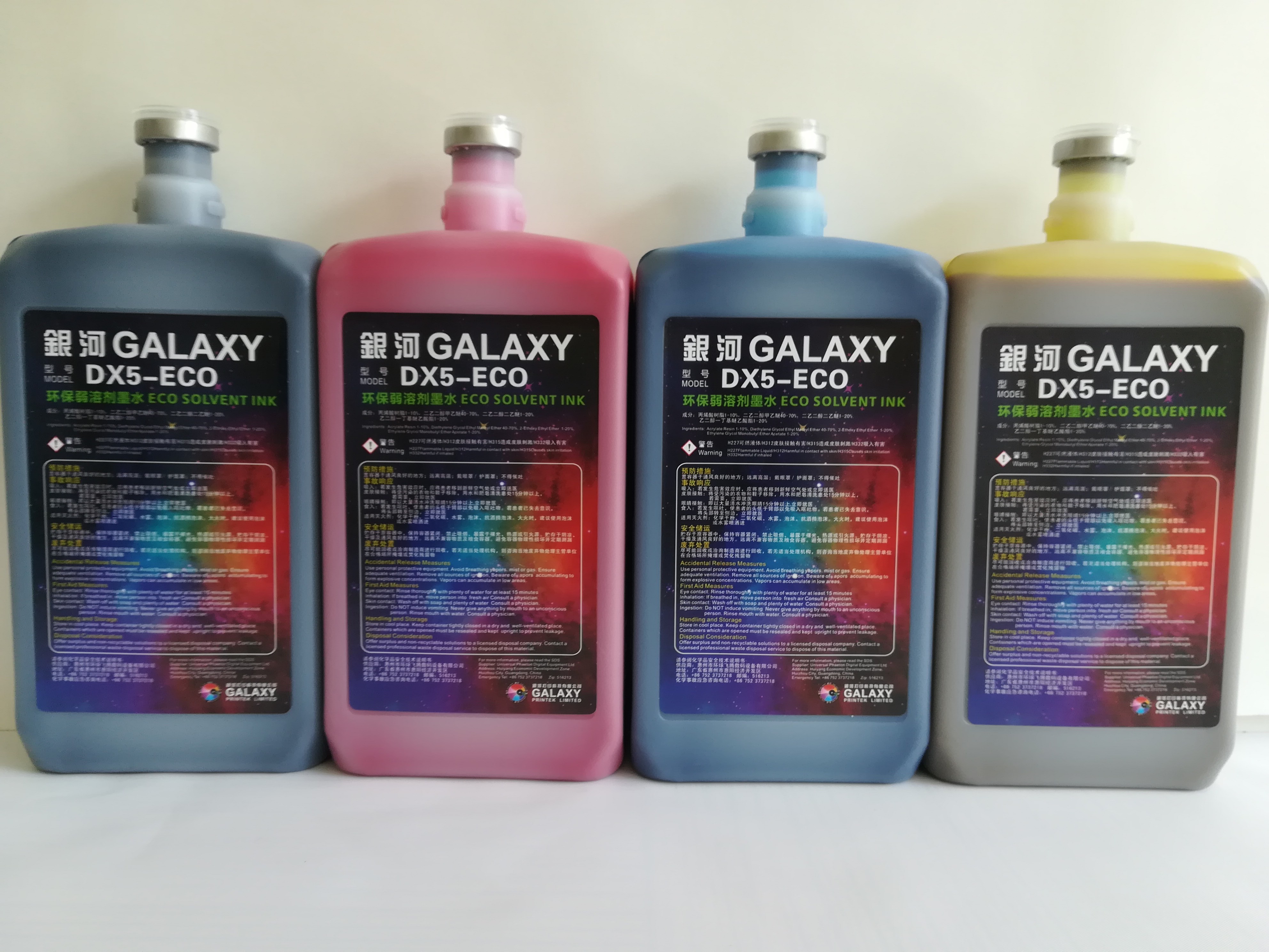 Galaxy Eco Solvent Ink Fit Dx4 Dx5 Dx7 Printer Head Passed SGS Testing