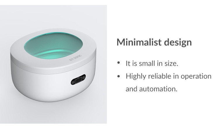 White Small Ultrasonic Cleaner Bench Top Type With Transparent Cover