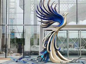 China ODM 3.5m Height Outdoor Color Painted Modern Bronze Sculpture wholesale