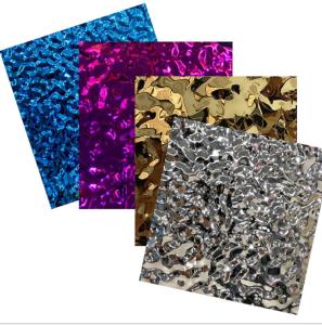 China 201 304 Water Wave Stainless Steel Sheet 4x8 Mirror Polished For Interior Wall Panel wholesale