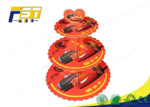 China 3 Tiers Colorful Printing Tiered Cardboard Cupcake Stand With Your Own Logo wholesale