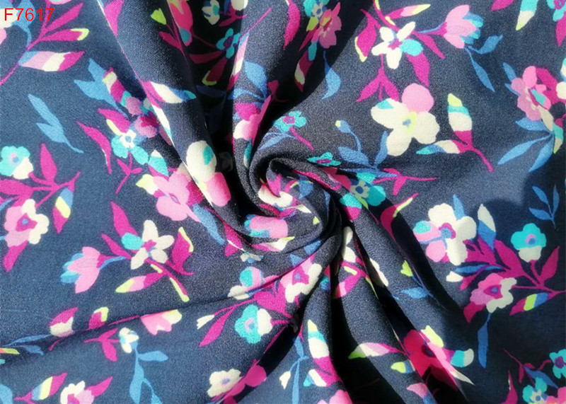 F7617 Cotton Rayon Popin for lady Shirt Skirt Fashion Popular Flower Printing