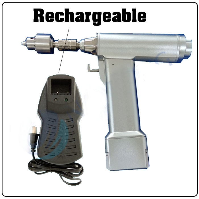 Surgical hand electric bone drill set with battery