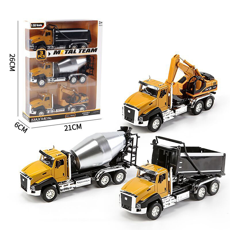 Excavator Alloy Car Model Rebound Fire Protection Set 1 24 Scale Age Range 2-4 Years