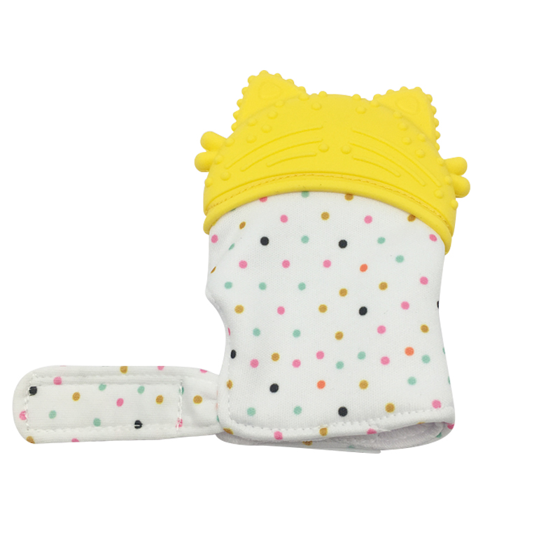 Pain Relief Teething Glove BPA Free Safe Food Grade Silicone Teether for 3-18 Months Babies BPA Free and Food Grade