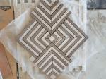 Carrara White Bathroom Marble Mosaic Tile Chevron Pattern SGS Standard