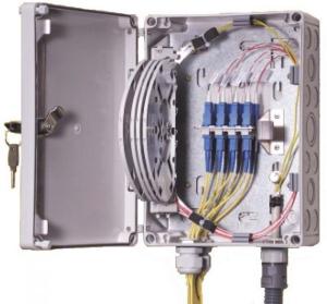 China IP55 OF Indoor / Outdoor Fiber Termination Box ,8 Fibers Small Optical Termination Box wholesale