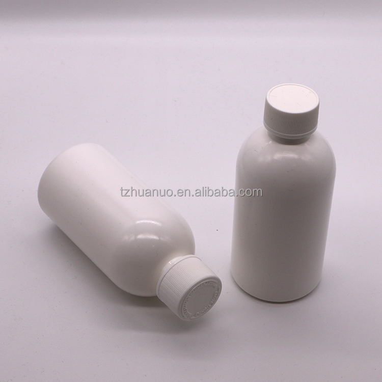 Screen Printing 100ml/200ml250ml HDPE White Empty Medicine Bottle with Child Safety Cap