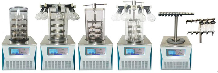 LGJ-100F Vacuum Lab Freeze Dryer Reagent Vials Bonnin