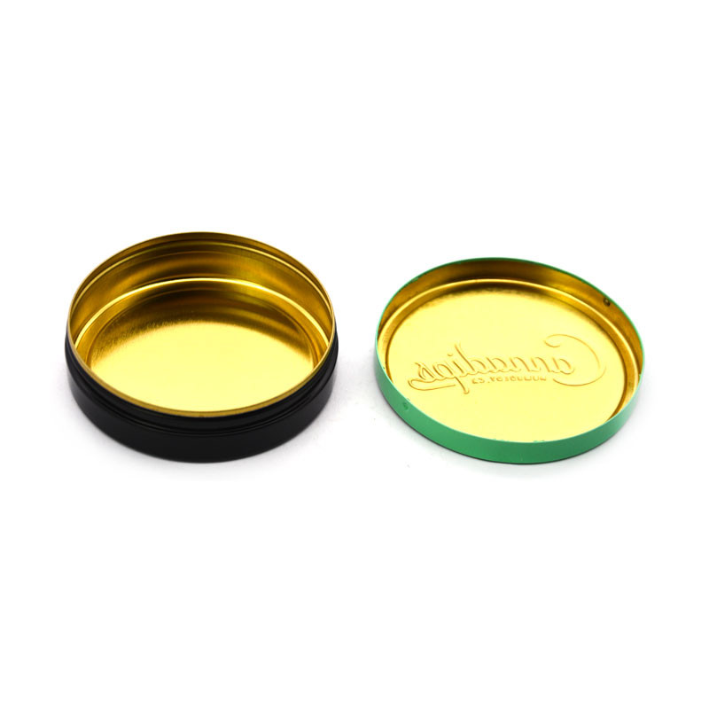 0.23MM Round Metal Container Small Tins with Lids 2 Pieces Mint Tin Box Manufacturer
