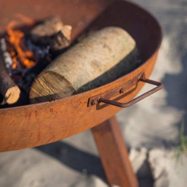 Outdoor Steel Fire Pit Wood Burning Garden Decorative Corten Steel Fire Pits Bowl