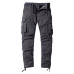 Streetwear Clothing 100% Cotton 29-38 Size Cargo Long Straight Pants With Belt