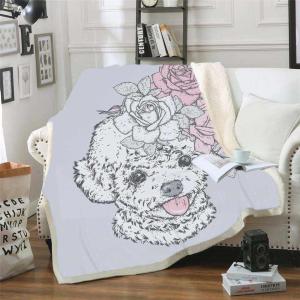 China Disposable Brushed Super Soft Sherpa Throw Blanket 130x150cm wholesale