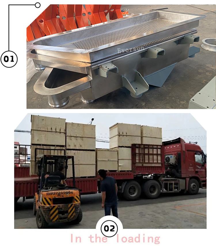 304 Stainless Steel Linear Vibrating Screen For Sugar Salt Granules
