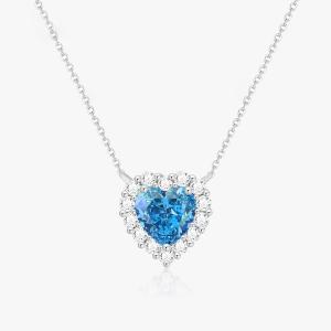 China Heart Cut Synthetic Lab Created Diamond Necklace VS2-VVS1 wholesale