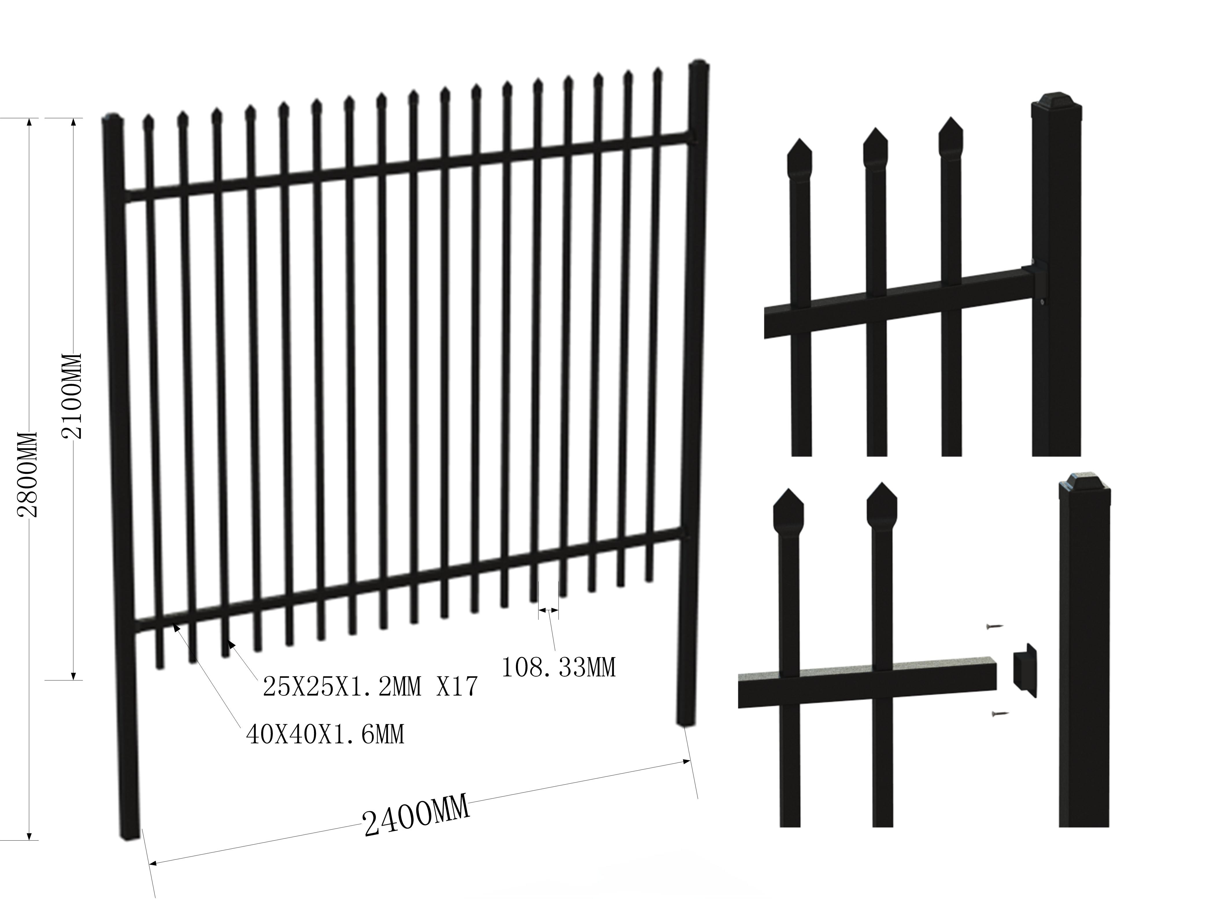 Welding / Assembling Garrison Fence Panels Crimped Spear Pressed Fence