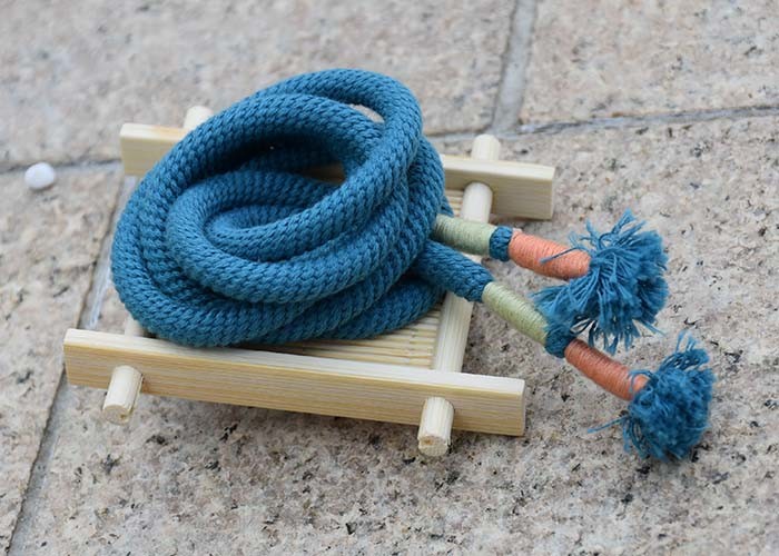 Woven Yarn Head 6mm Round Cotton Drawstring Cord For Garments