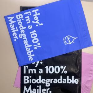 China Apricot Photooxygen Degradation Eco Friendly Shipping Mailers Compostable Mailer Bags wholesale