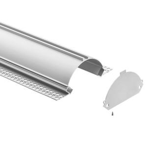China Semicircle LED Drywall Aluminium Profiles Gypsum 133*51mm ROHS Certified wholesale
