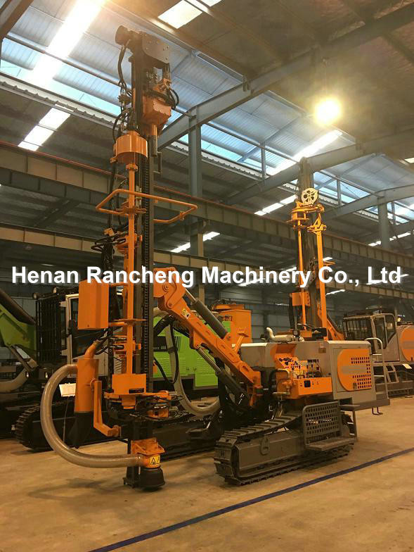23m Drilling Depth Hydraulic Track DTH Drilling Rig 125HP Diesel Engine