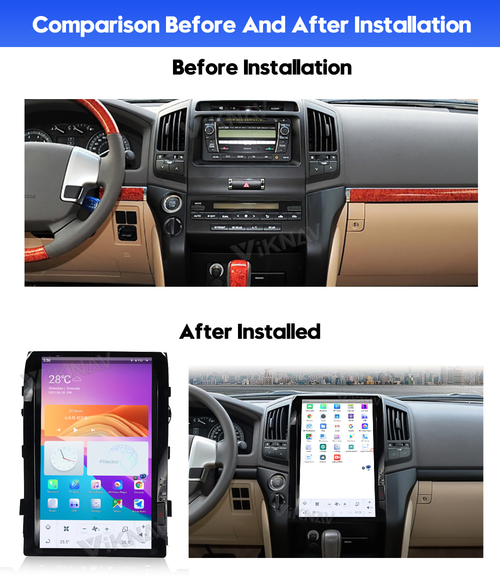 128G Android 11 Car Radio Multimedia Player For Toyota Land Cruiser 200 LC200