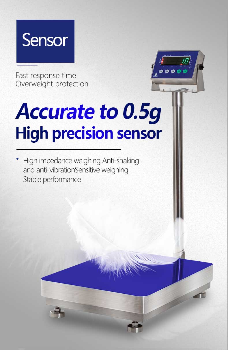 LED Display 300kg SOHE A1S Waterproof Scale for Food Factories 500*600mm Washable