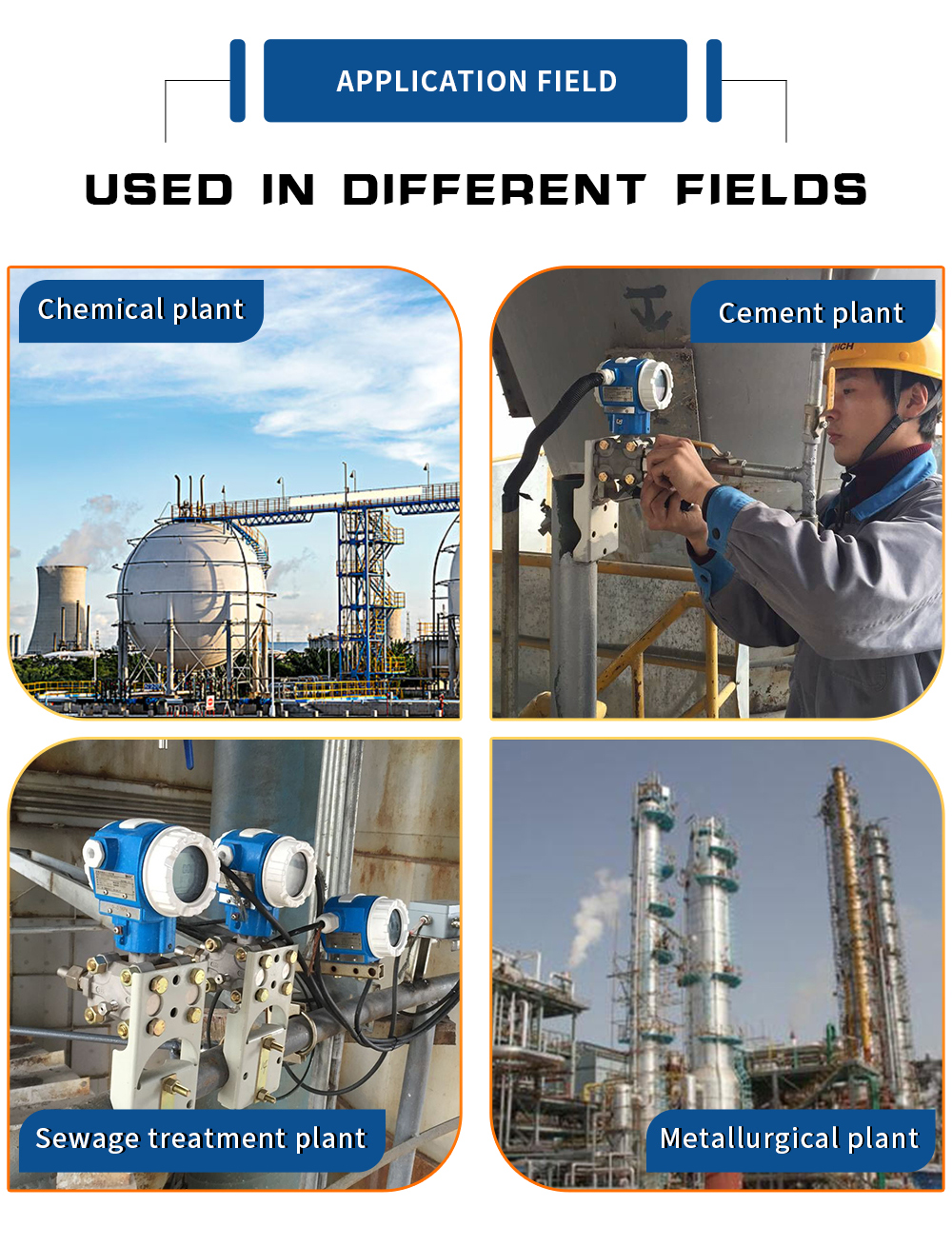Compact Air Pressure Transmitter 4-20mA For Liquid Gas Steam