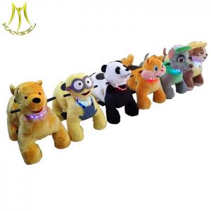 China Hansel  coin operated plush ride on toy dog walking machine for outdoor playground wholesale
