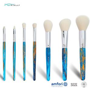 China Blue Wooden BSCI ISO9001 7 Piece Makeup Brush Set wholesale