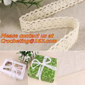 China Vintage Crochet Lace trim with Pom Poms cotton lace fabric trimming for costume design sew wholesale