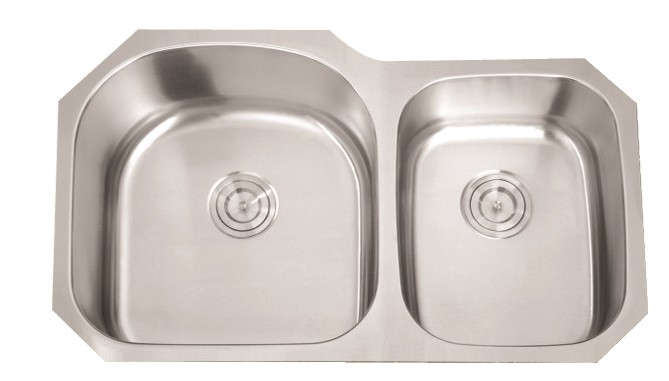 Large Double Bowl Kitchen Sink No Drainer 304 Stainless Steel Material