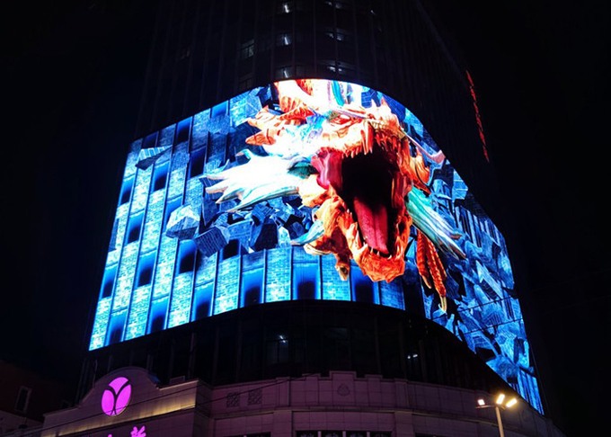 IP67 Ph10 Naked Eye 3D LED Display SMD2121 CE/RoHs/ETL Certification 0