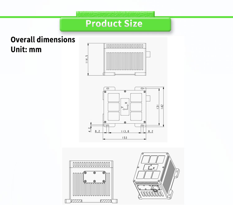 RS422 Output Form UBTMF1100Y Fiber Optic Micro Inertial Measurement System Sensor FOG