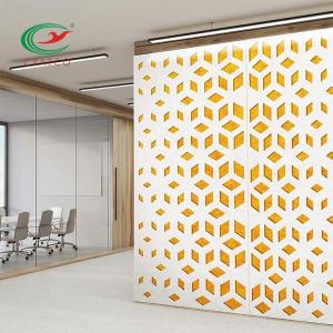 China Carved Hanging Office PET Acoustic Panels Odorless Lightweight wholesale