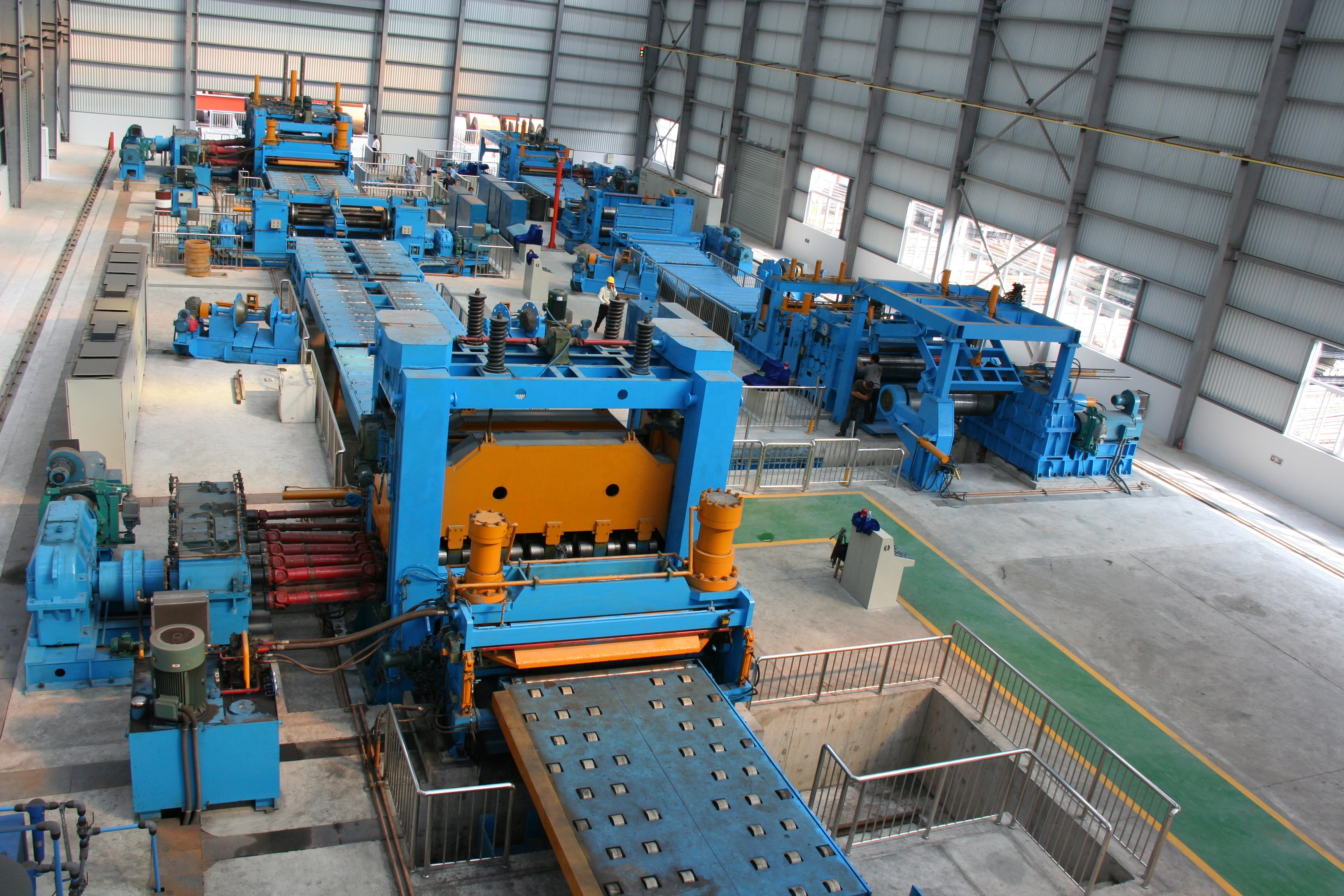 35T Steel Coil Uncoiling Leveling Mobile Shear Assembly Line with Motor Core Components
