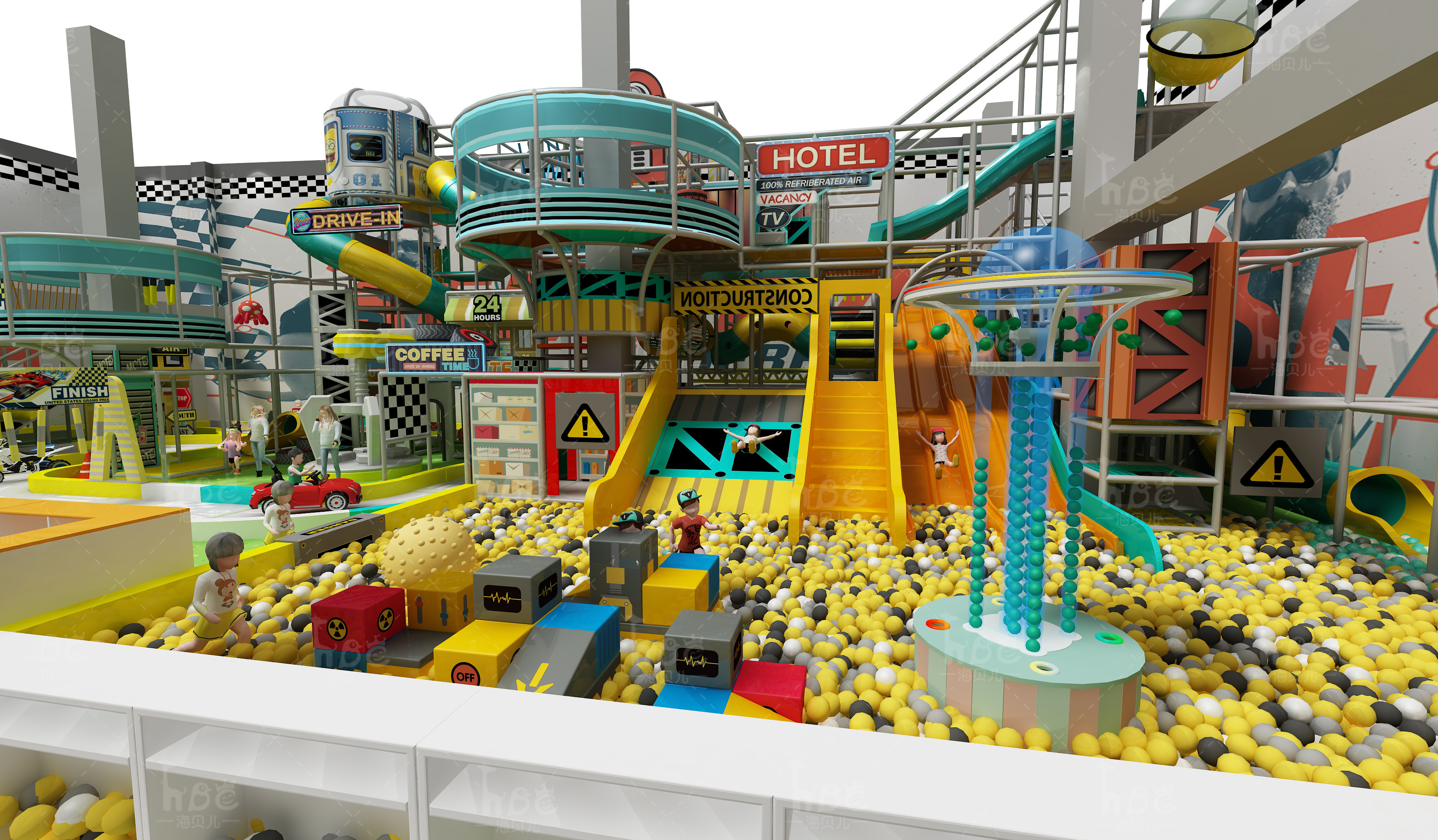 Colorful Commercial Indoor Play Structure Playground Equipment For Preschoolers
